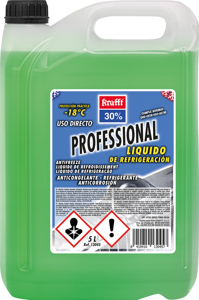 REFRIGERANTE VERDE 30% 5 LITROS 