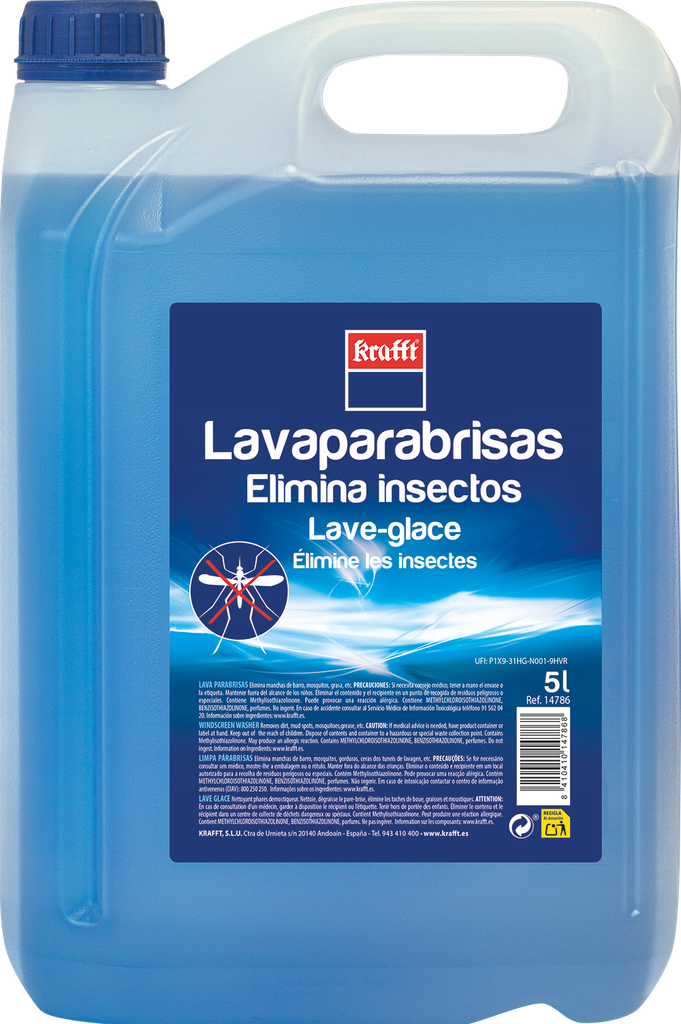 LAVAPARABRISAS ELIMINA INSECTOS 5 LITROS