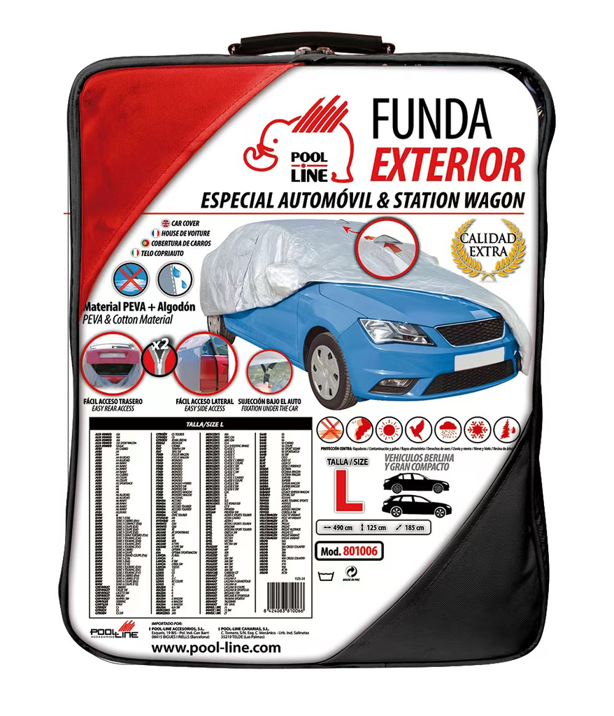 FUNDA EXTERIOR TURISMO LUXURY TALLA L (490X185X125CM)