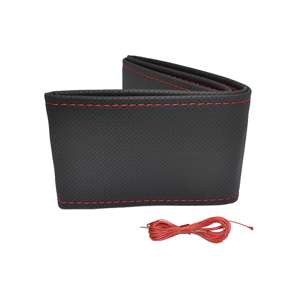 FUNDA VOLANTE CUSTOM NEGRO H/ROJ