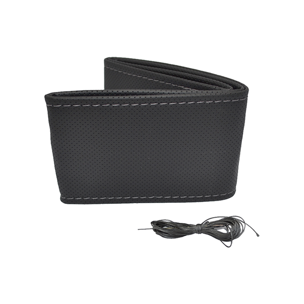 FUNDA VOLANTE NEGRO HILO GRIS