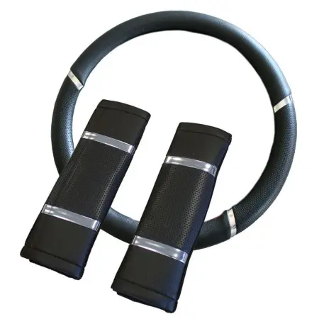 KIT CUBREVOLANTE + ALMOHADILLAS NEGRO - Ø37 cm / Ø39 cm