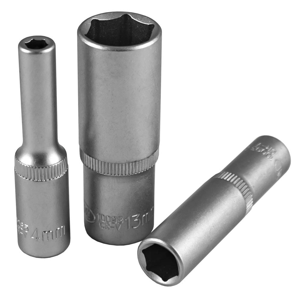 LLAVE VASO 1/4" LARGA 11 MM. 6 C