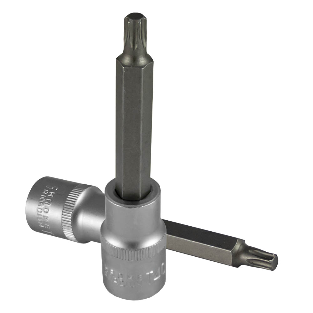 LLAVE VASO 1/2" TORX T25 100 MM.