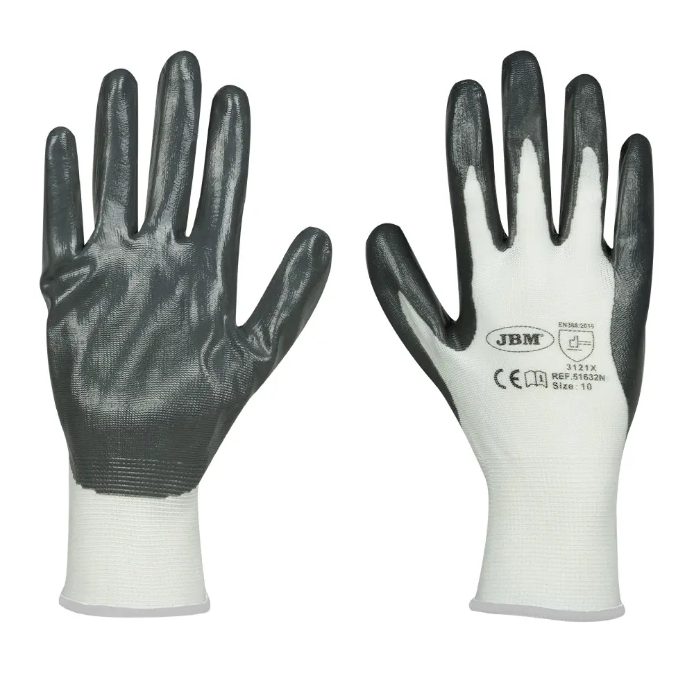 GUANTES CON PALMA REFORZADA DE NITRILO T.9 