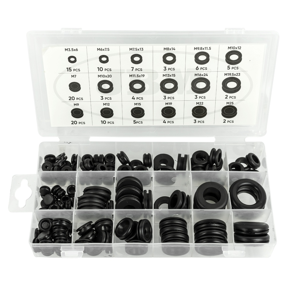 ESTUCHE PASACABLES GOMA 125 PCS