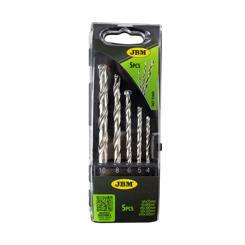 ESTUCHE DE 5 BROCAS 4-10MM PARA ALBAÑILERÍA 