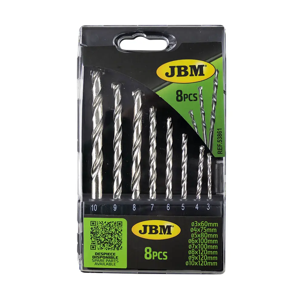 ESTUCHE DE 8 BROCAS 3-10MM PARA ALBAÑILERÍA 