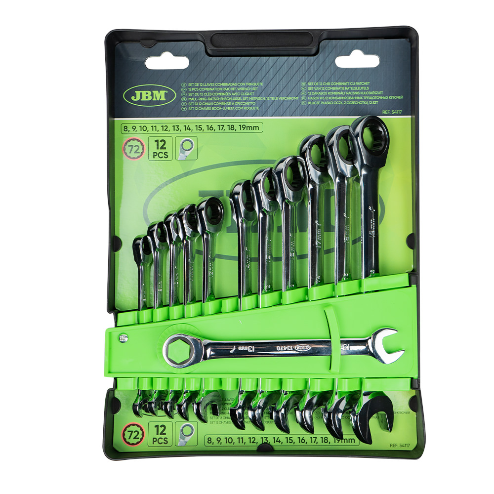 SET 12 LLAVES COMB.C/TRINQU.
