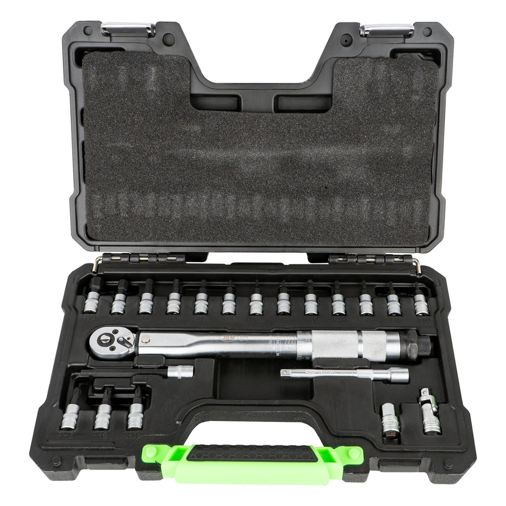 ESTUCHE HER.21 PZS C/LLAVE 1/4