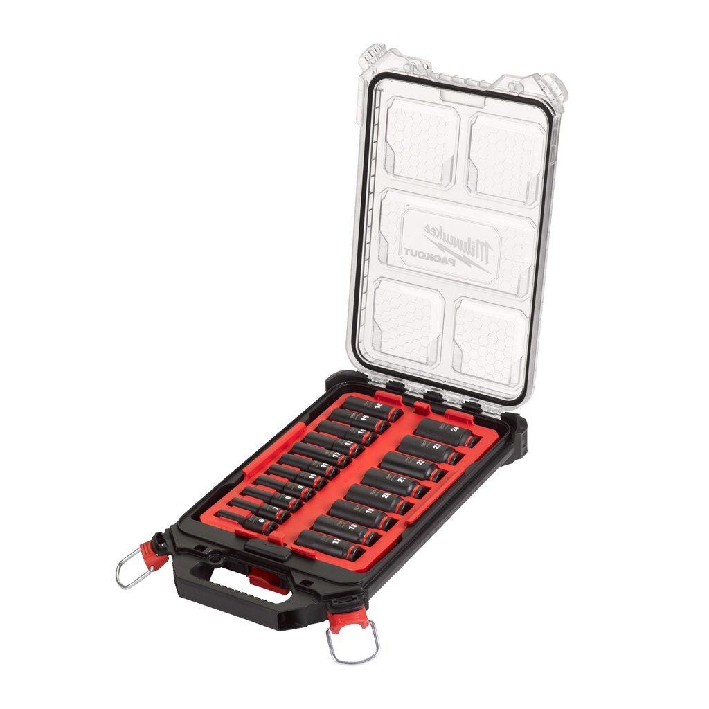 Juego de 19 piezas vasos de impactode 3/8" en PACKOUT Slim