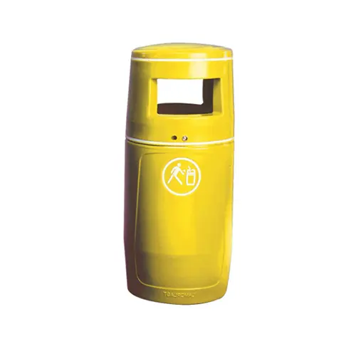 PAPELERA AMARILLA 90 L RAL 1018