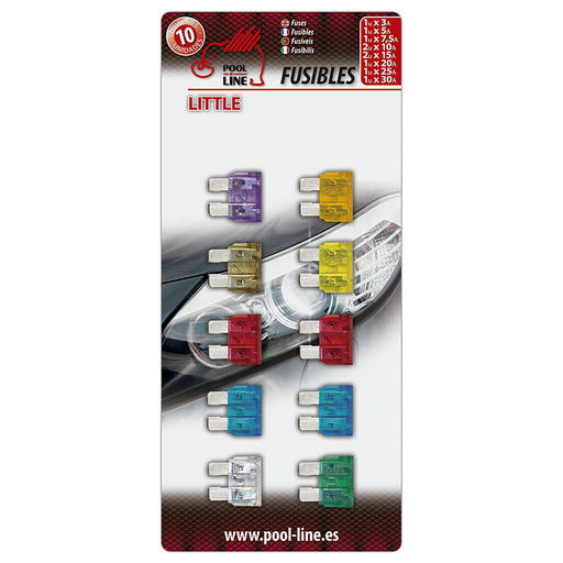 [POO465013] BLISTER 10 UNID. FUSIBLE LITTLE FUSE SURTIDO