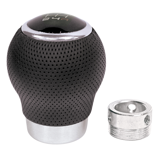 [POO604010] POMO CAMBIO MARCHAS PIEL NEGRO "LUXURY" ESFERA INTERCAMBIABLE Y GATILLO