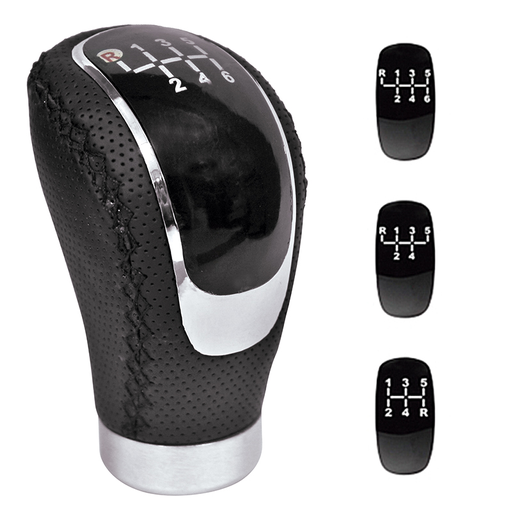 [POO604015] POMO CAMBIO MARCHAS PIEL NEGRO "ROYAL" ESFERA INTERCAMBIABLE