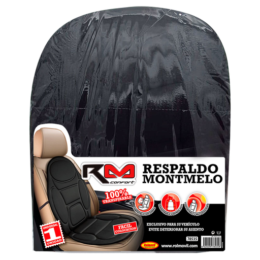 [POO78535] RESPALDO POLIESTER CONFOR NEGRO
