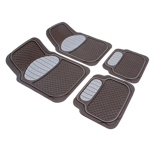 [POOAC645012] JGO. ALFOMBRAS PVC "URBAN" 4 PIEZAS - RECORTABLES