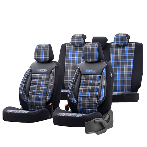 [POOACGTI804] FUNDA COMPLETA UNIVERSAL GTI SPORTS DESIGN COLOR NEGRO/AZUL
