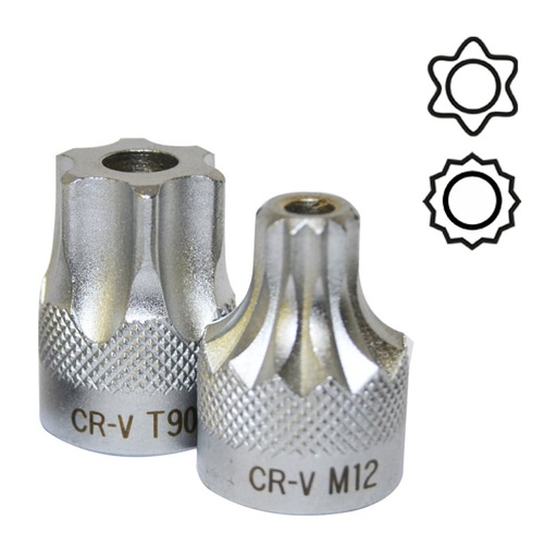 [JBM10040] LLAVE VASO 1/2" XZN M16 INVIOL.