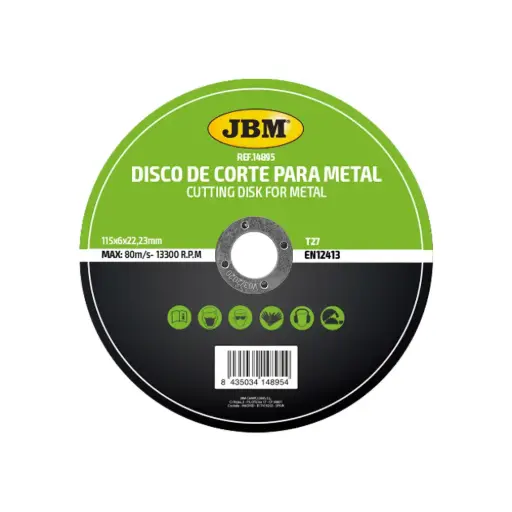 [JBM14895] DISCO DE CORTE T27 PARA METAL 115X6MM 