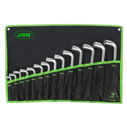 [JBM51528] SET DE 14 LLAVES PIPA DE DOBLE BOCA 