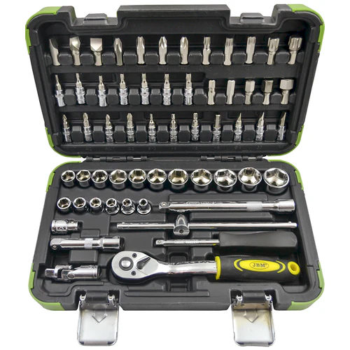 [JBM53219] ESTUCHE DE HERRAMIENTAS CON VASOS HEXAGONALES 3/8" DE 59 PIEZAS