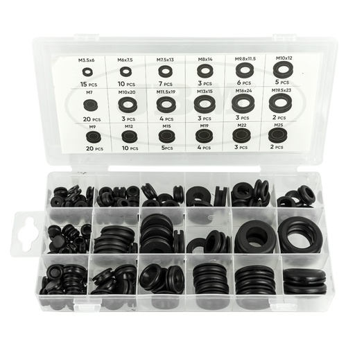 [JBM53349] ESTUCHE PASACABLES GOMA 125 PCS