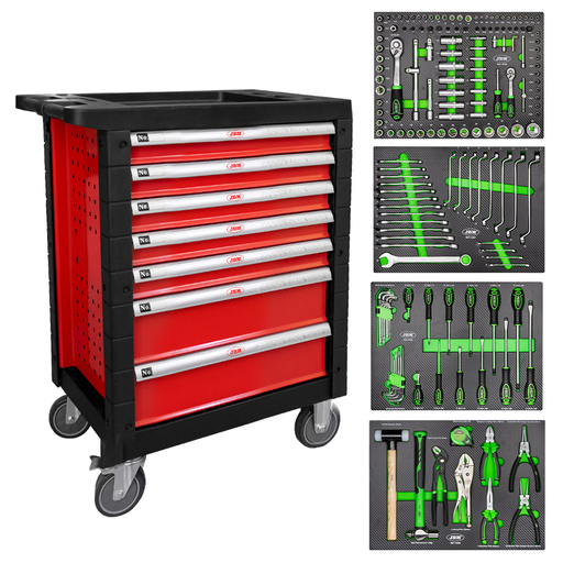 [JBM53686] CARRO DE HERRAMIENTAS 172 PIEZAS ROJO