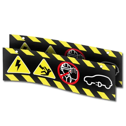 [JBM54322] SET DE 2 CARTELES DE ADVERTENCIA ALTO VOLTAJE 