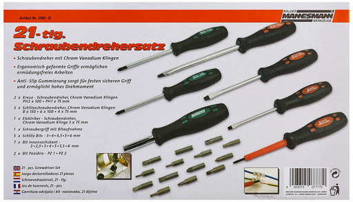 [MAN72119021] JGO.DESTORNILLADORES 21 PIEZAS