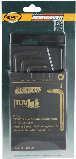 [MAN7218100] J.LLAVES TORX ACODADAS 9 PIEZAS