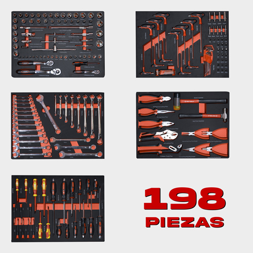 [DAMDA2110] CARRO DE HERRAMIENTAS 7 CAJONES 198 PIEZAS
