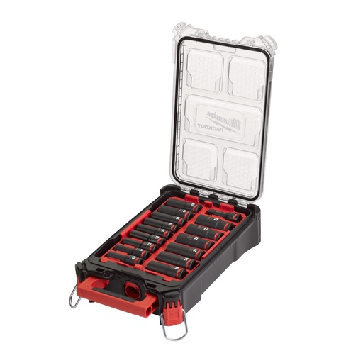 [MIL4932480943] Juego de 16 piezas vasos de impactode 1/2"en PACKOUT