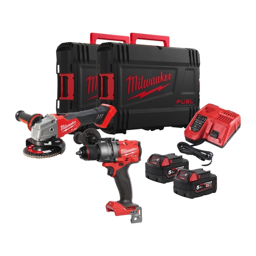 [MIL4933492516] M18FPD3 + M18FSAG125X. Se suministra con 2 bater¡as M18B5 y cargador r