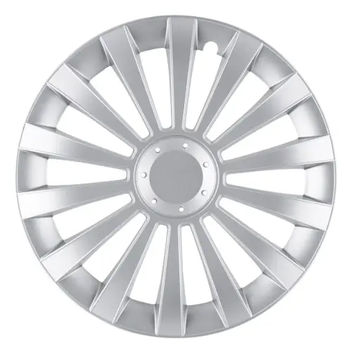 [KOS1102.0000453] JUEGO 4 TAPACUBOS MERIDIAN PLATA 13"