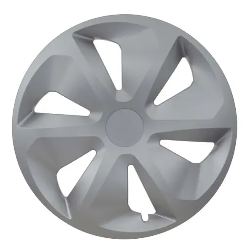 [KOS1102.0000504] JUEGO 4 TAPACUBOS ROCO PLATA 13"
