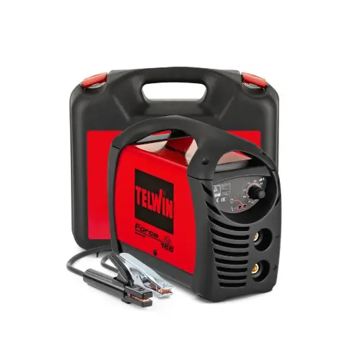 [TEL815857] SOLDADORA DE ELECTRODO INVERTER MMA TELWIN FORCE 165 CON ESTUCHE  815857