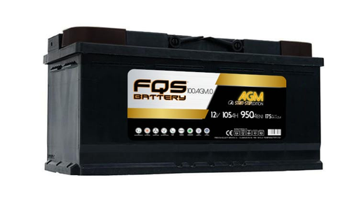 [FQS100AGM0] BATERIA 105Ah AGM 12V 950A +Der